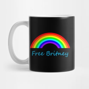 Rainbow Typography for Free Britney Mug